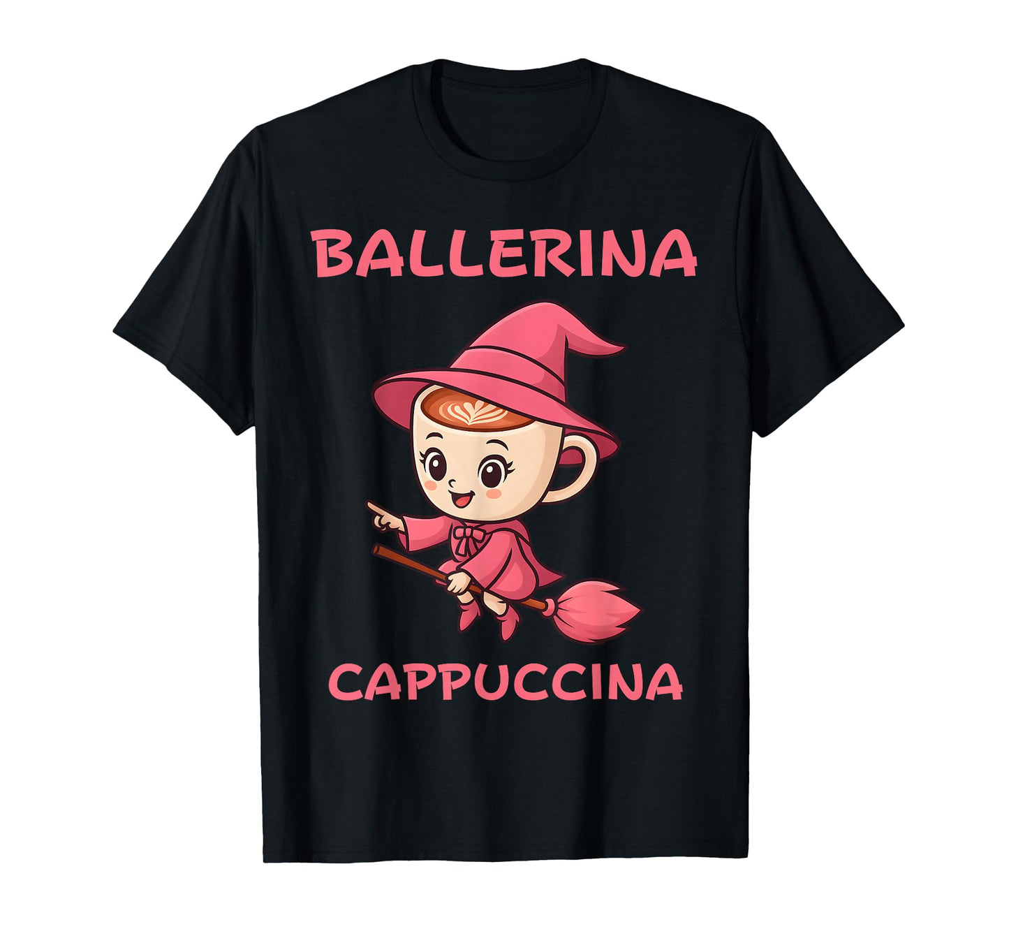 Ballerina Cappuccino Italian Brainrot Meme Witch Kids Girls T-Shirt