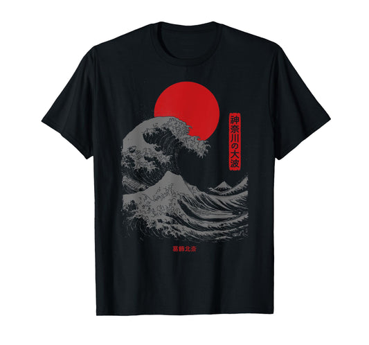 The Great Wave Kanagawa Retro Artwork Japanese Kanagawa Wave T-Shirt