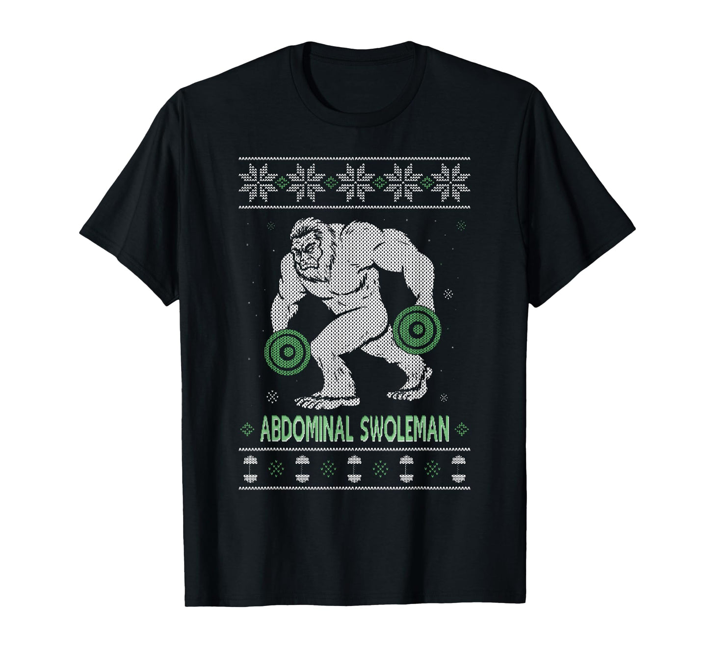 Abdominal Swoleman Christmas Gym Weightlifter T-Shirt