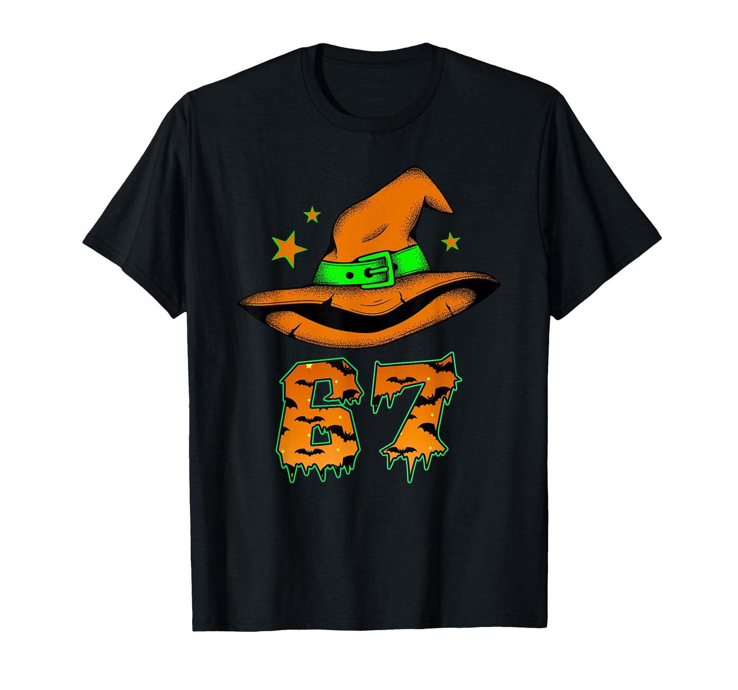 67 Witch Hat Funny Six Seven Trendy Halloween Meme T-Shirt