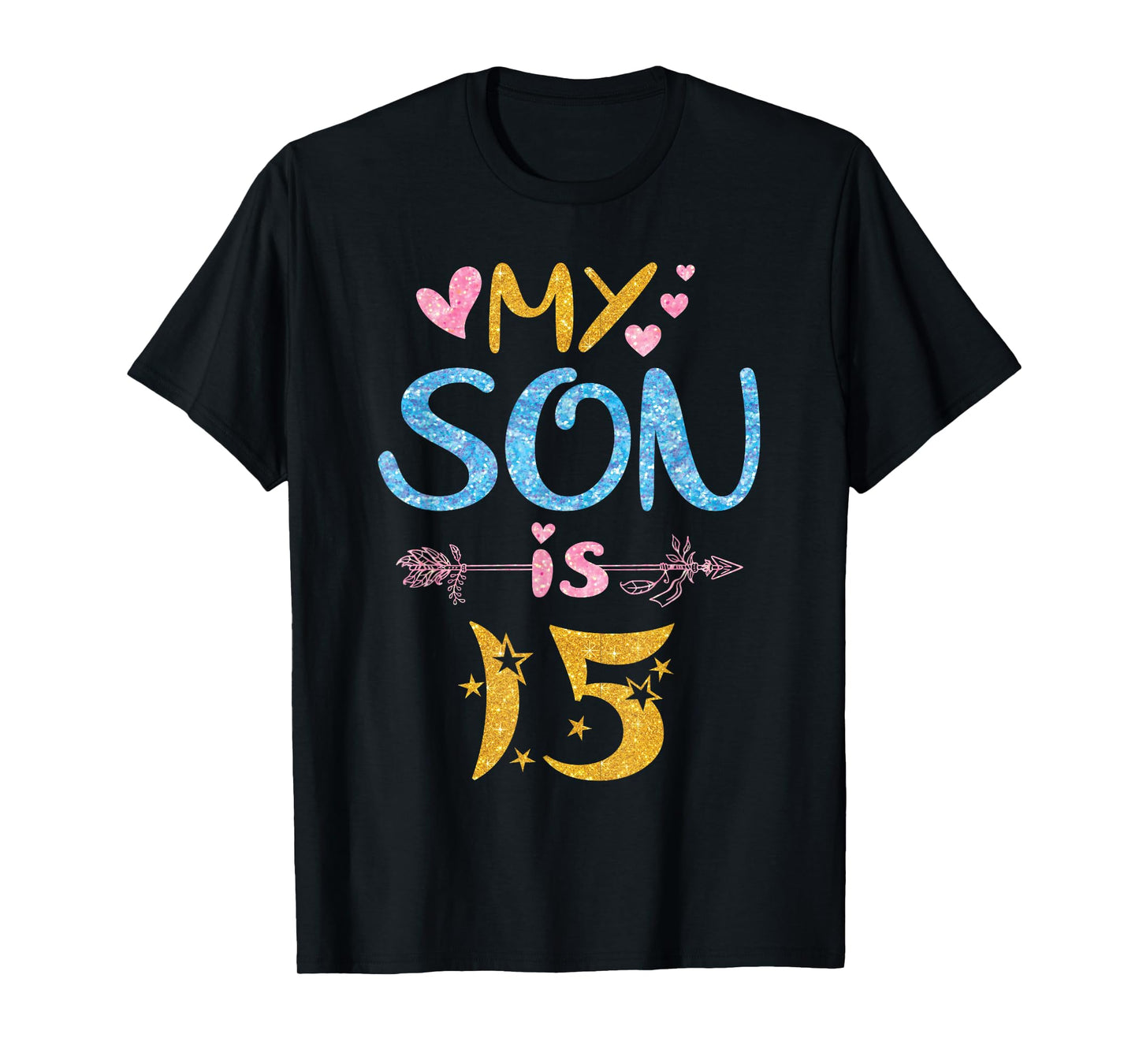 Mother Father Mom Dad Happy Birthday My Son Is 15 Years Old T-Shirt