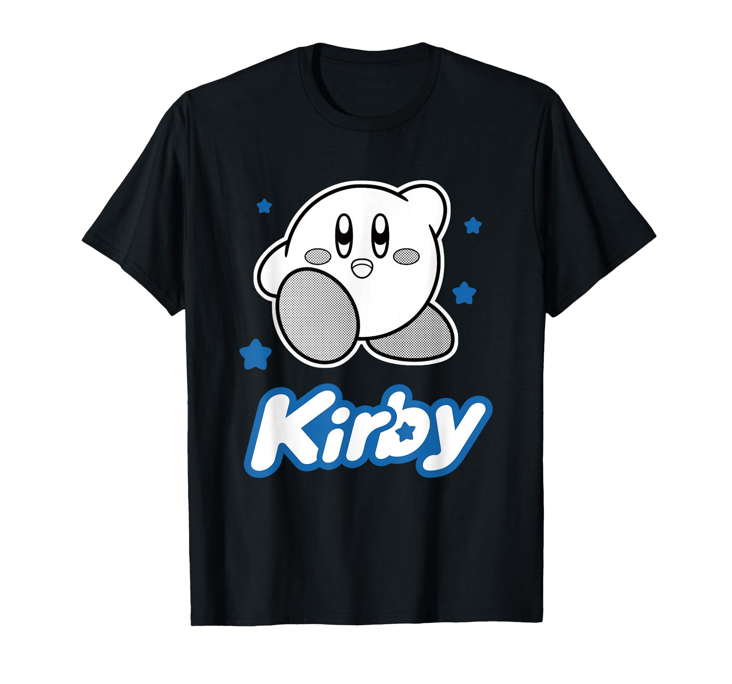 Kirby Blue Stars Big Character Portrait T-Shirt