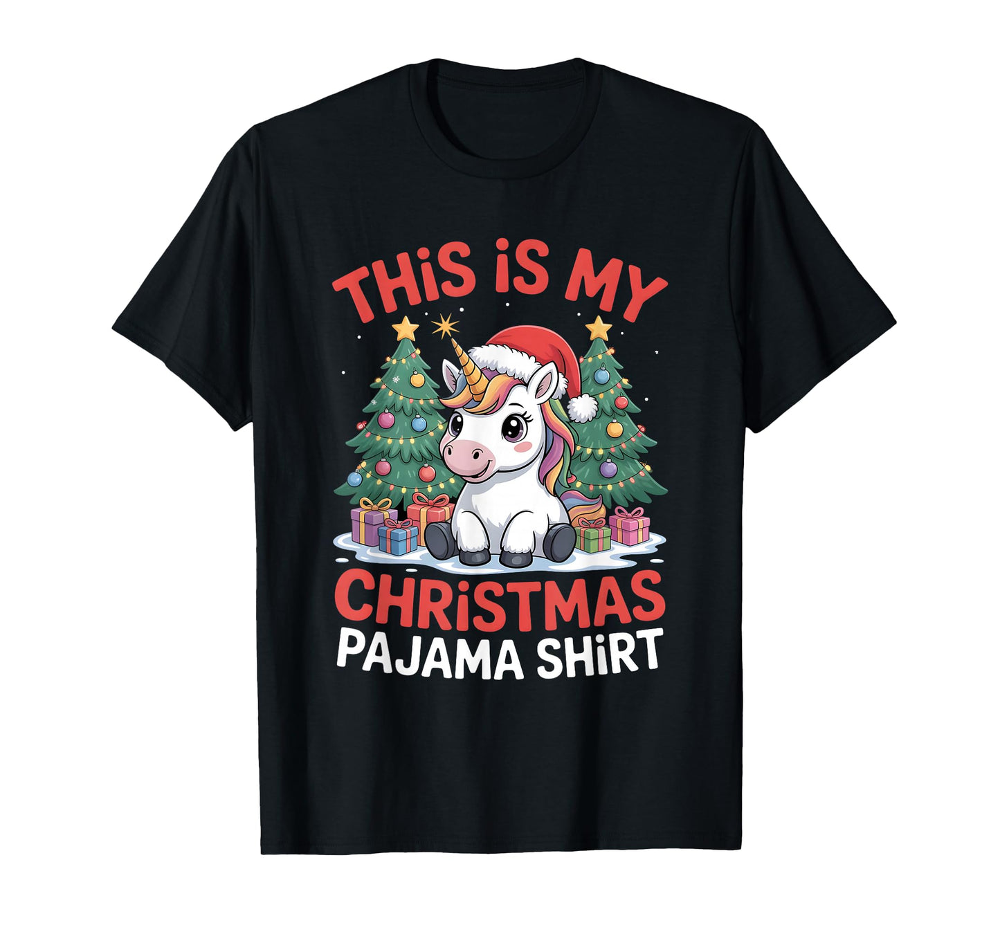 Unicorn This is My Christmas Pajama T-Shirt