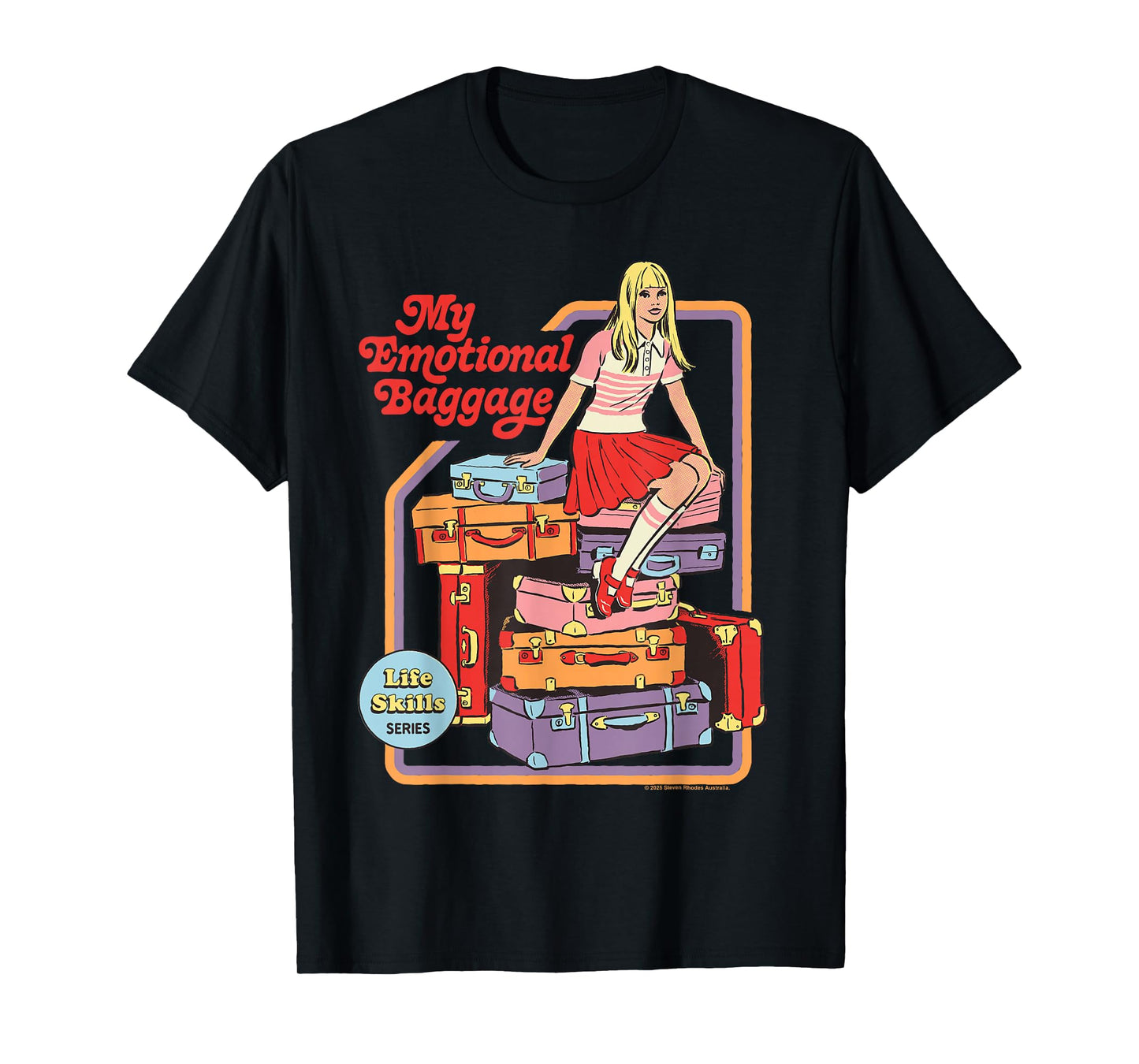 Emotional Baggage Sarcastic Retro Vintage Funny Adult Humor T-Shirt