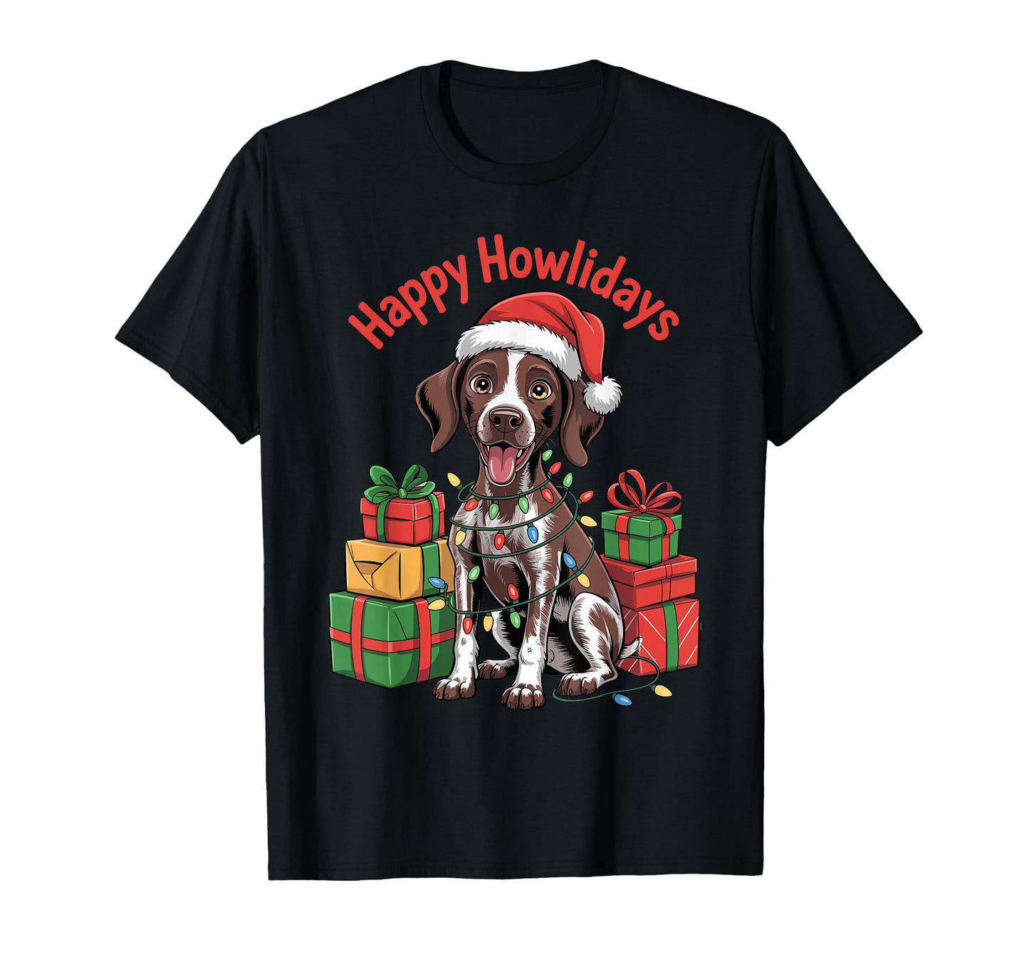 German Shorthaired Pointer Christmas GSP Dog Lover T-Shirt