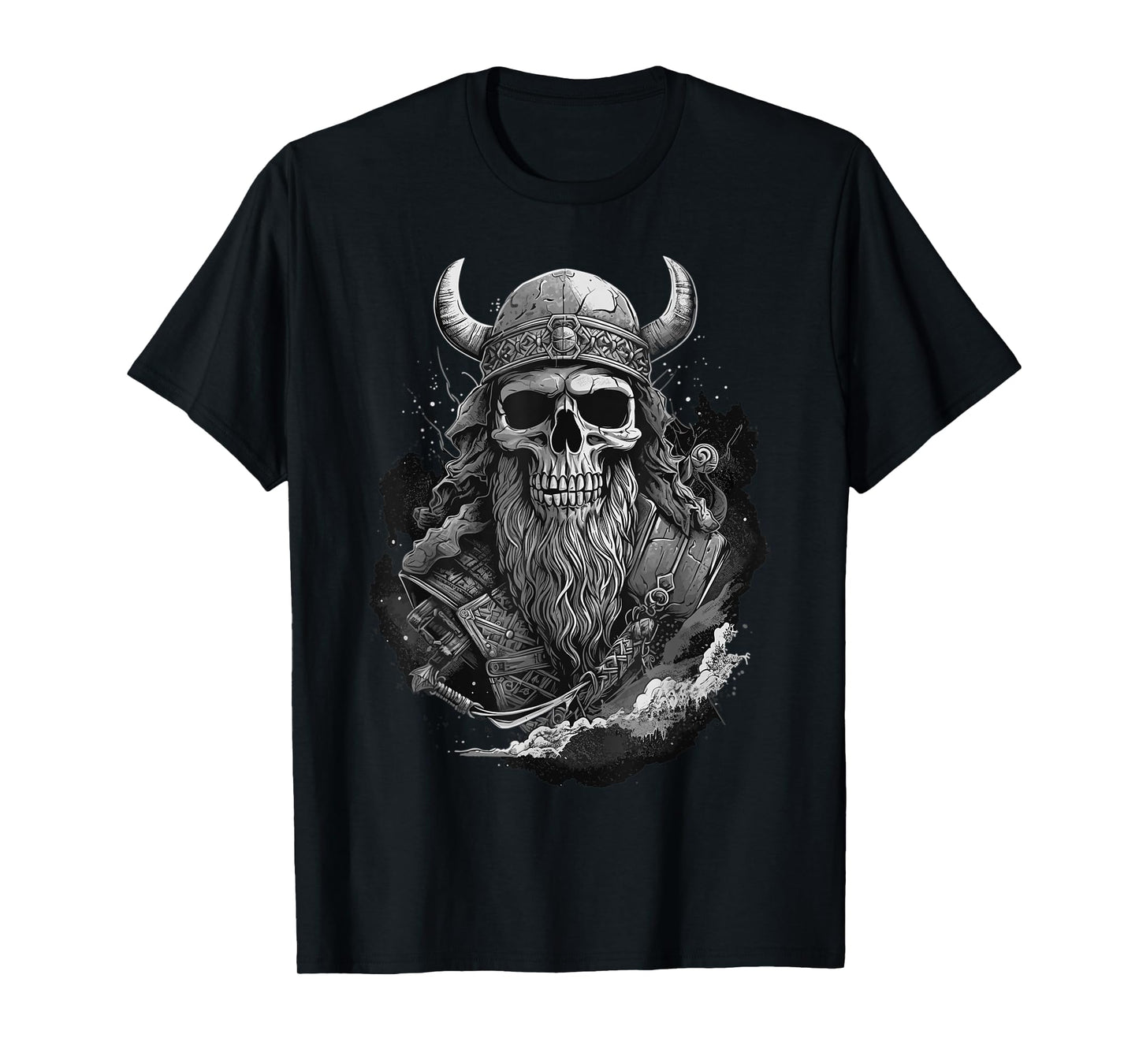 Viking Skull Odin Valhalla Celtic Knot Gym Graphic For Men T-Shirt