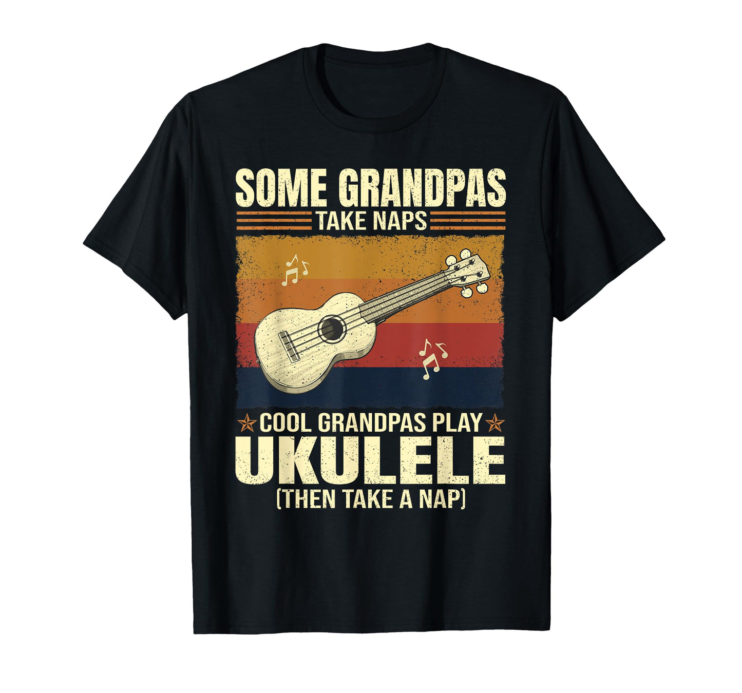 Some Grandpas Take Naps Cool Grandpas Play Ukulele T-Shirt