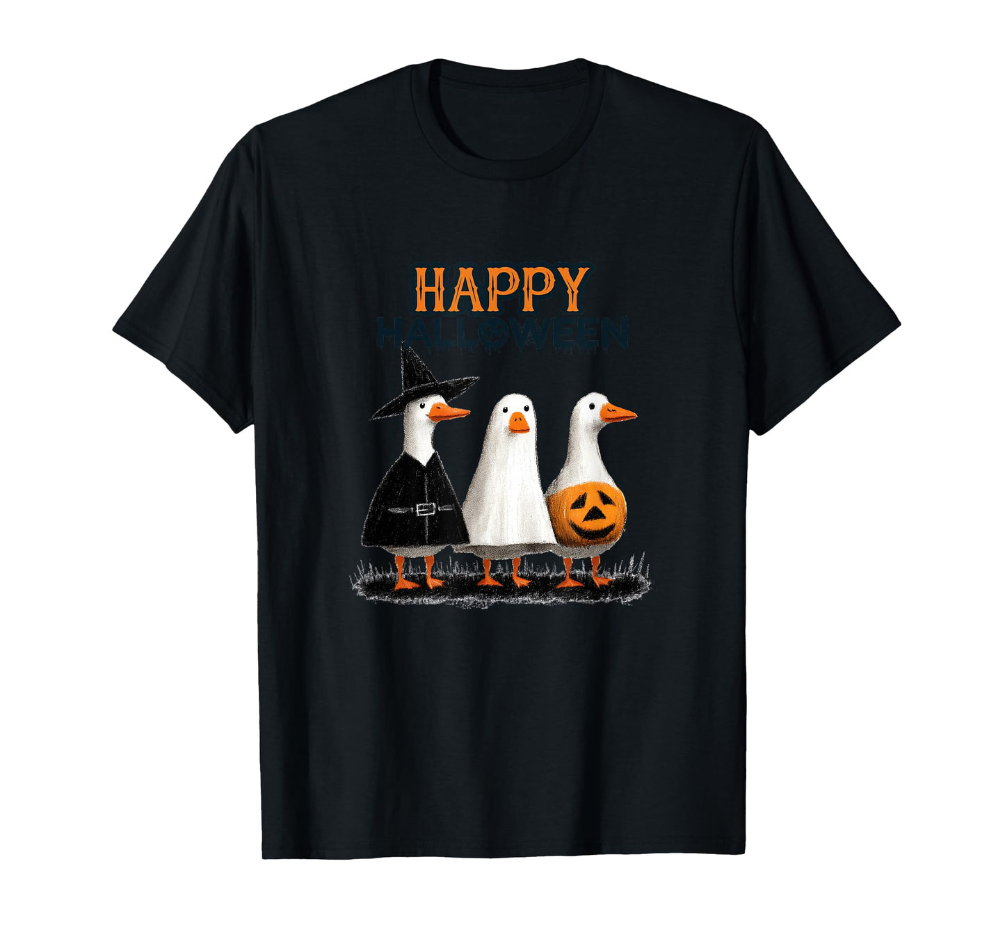 Funny Halloween Goose, Witch Ghost Cute Pet Costume T-Shirt