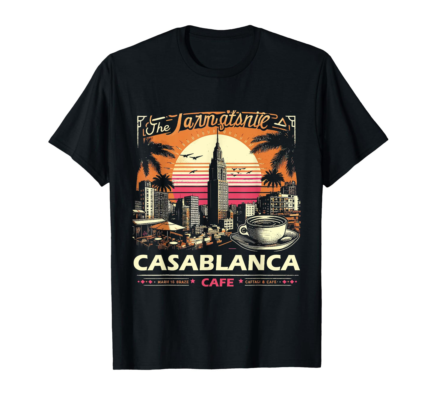 Vintage Casablanca Skyline Cafe T-Shirt
