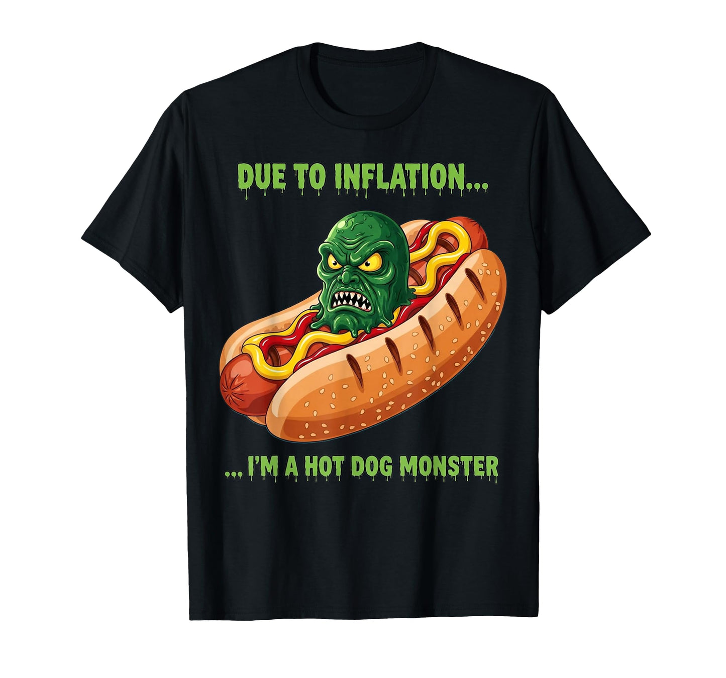 Hot Dog Monster Halloween Costume Funny Halloween 2025 T-Shirt
