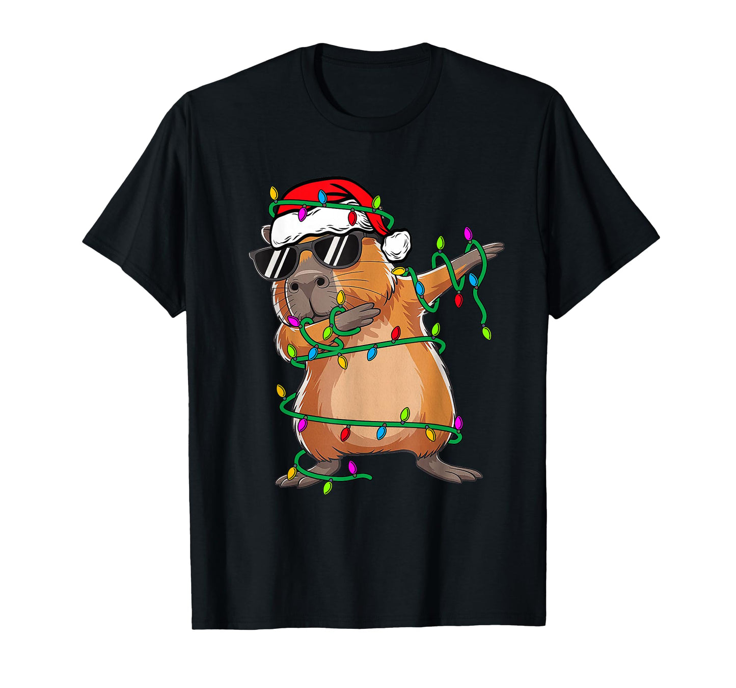 Cute Dabbing Capybara Animal Boys Men Toddler Kids Christmas T-Shirt