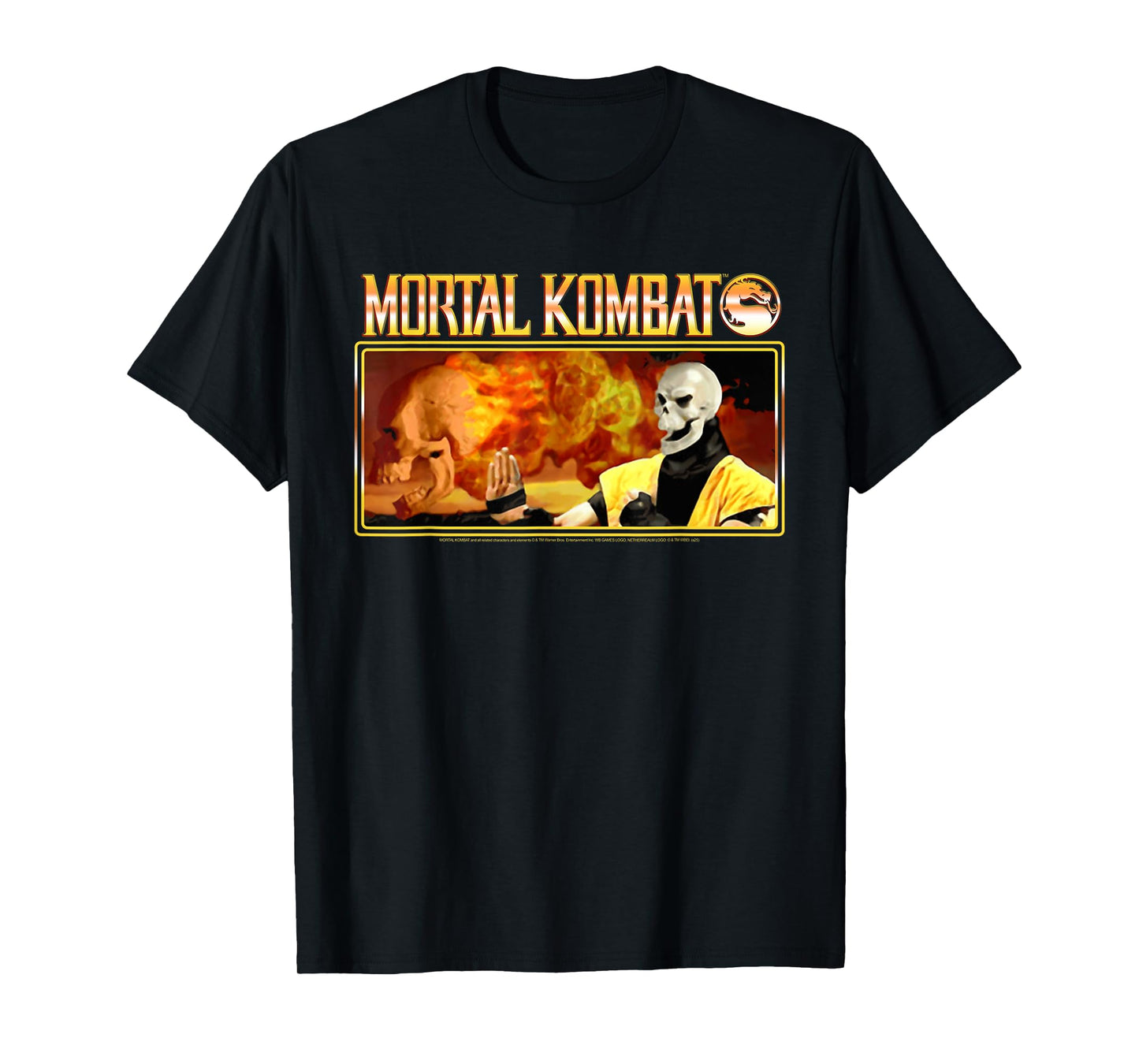 Mortal Kombat Inferno Scorpion Retro 90's Video Game T-Shirt
