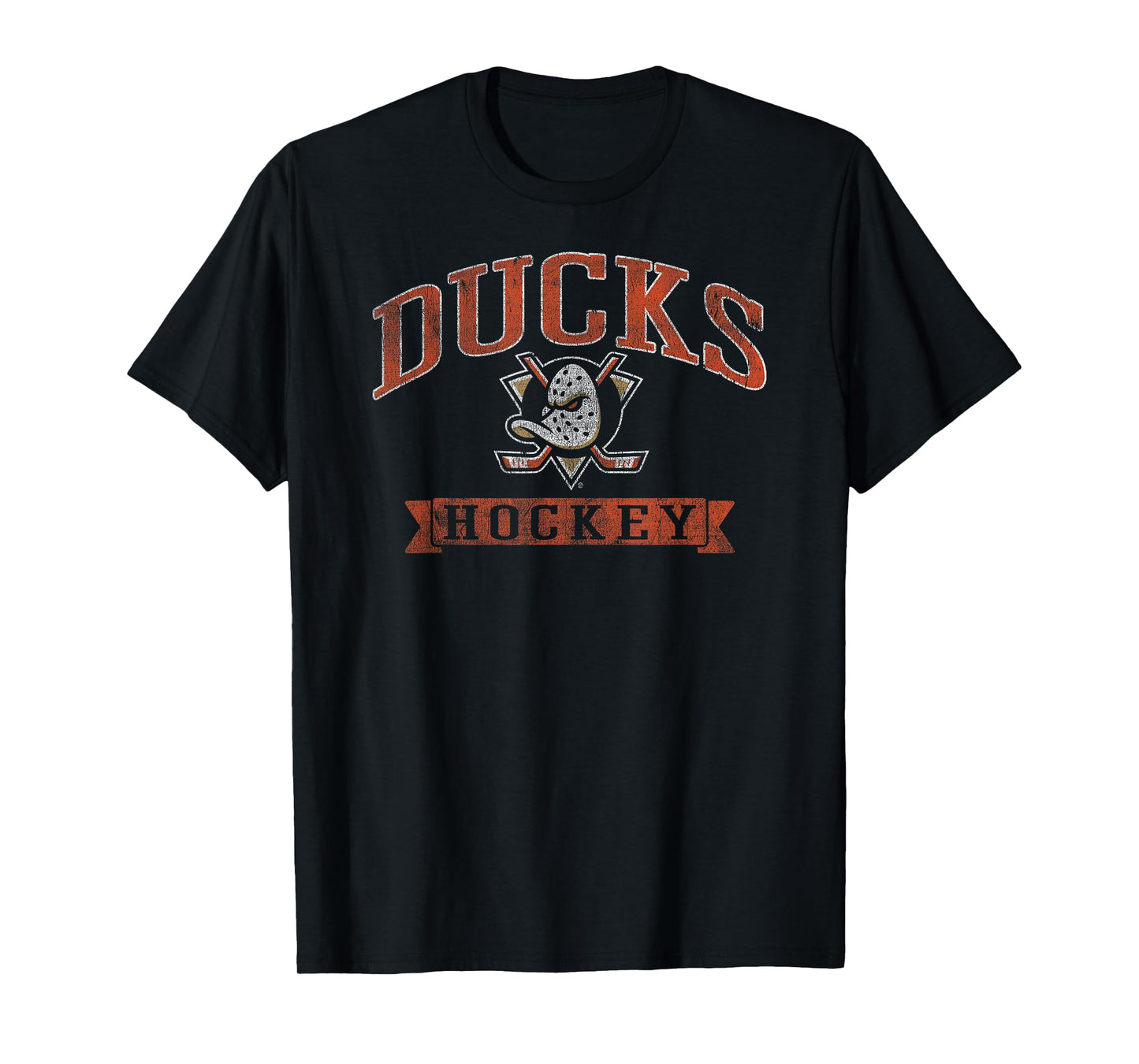 Anaheim Ducks Vintage Hockey Black NHL Officially Licensed T-Shirt