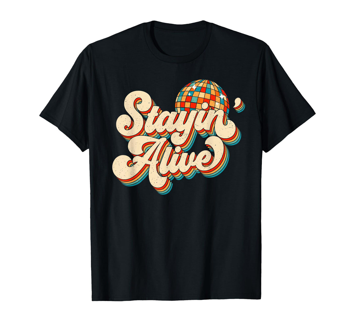 Stayin' Alive Bridesmaid Bride 80s Disco Bachelorette Party T-Shirt