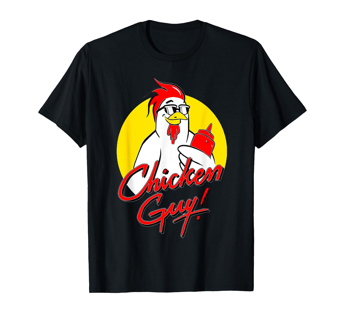 Funny Animal Meme Chicken Guy Cute Retro Basic T-Shirt
