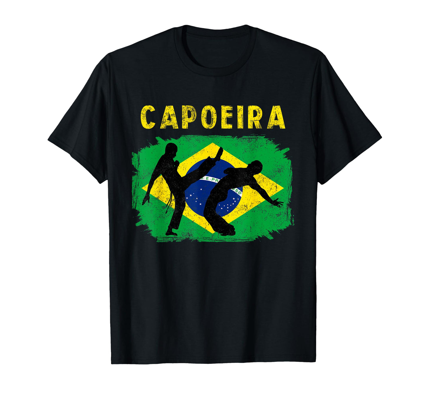 Vintage Capoeira Brazilian Flag Martial Arts Dance Fighter T-Shirt