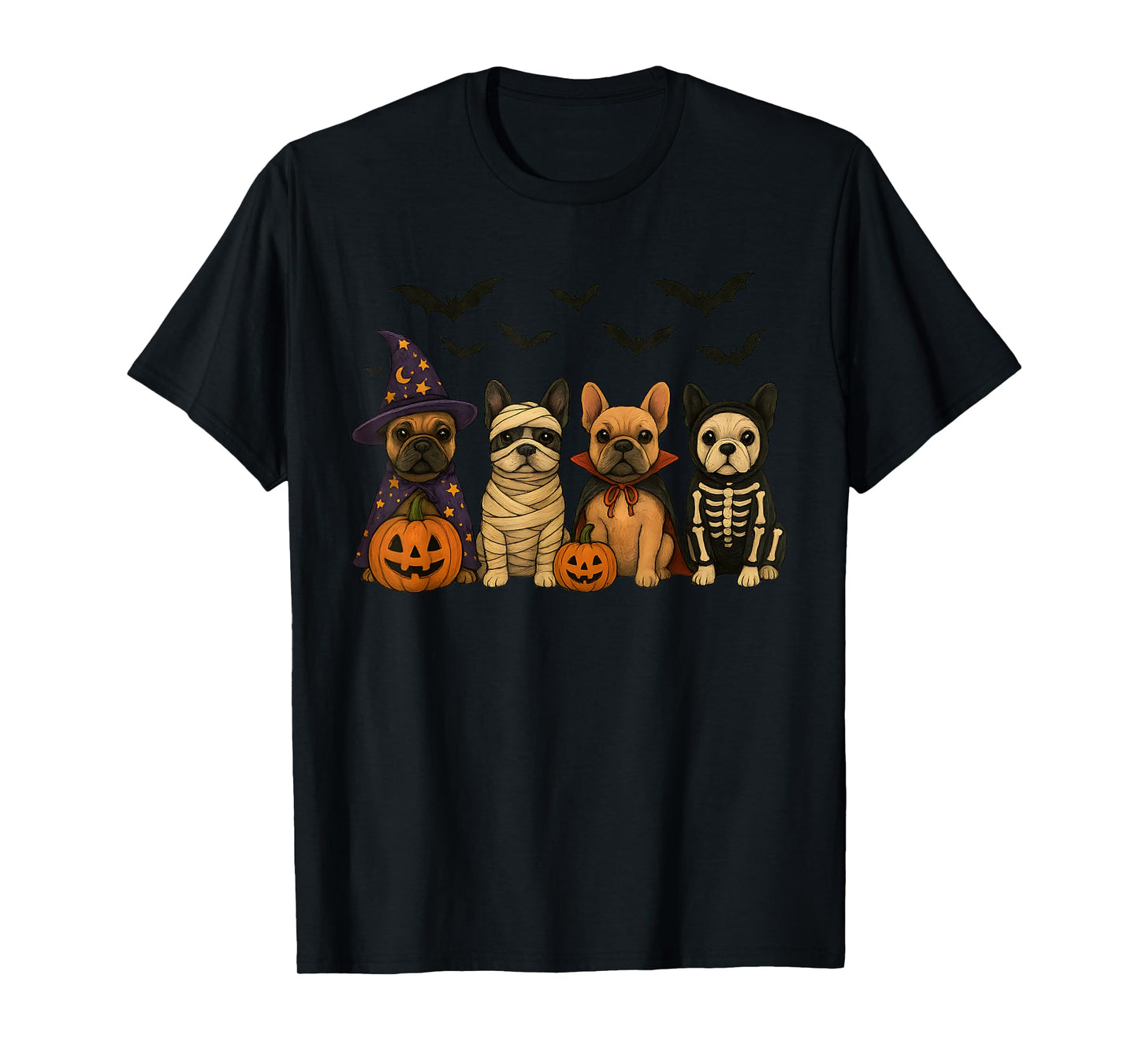 Mummy French Bulldog Halloween French Bulldog Witch Dog Mom T-Shirt