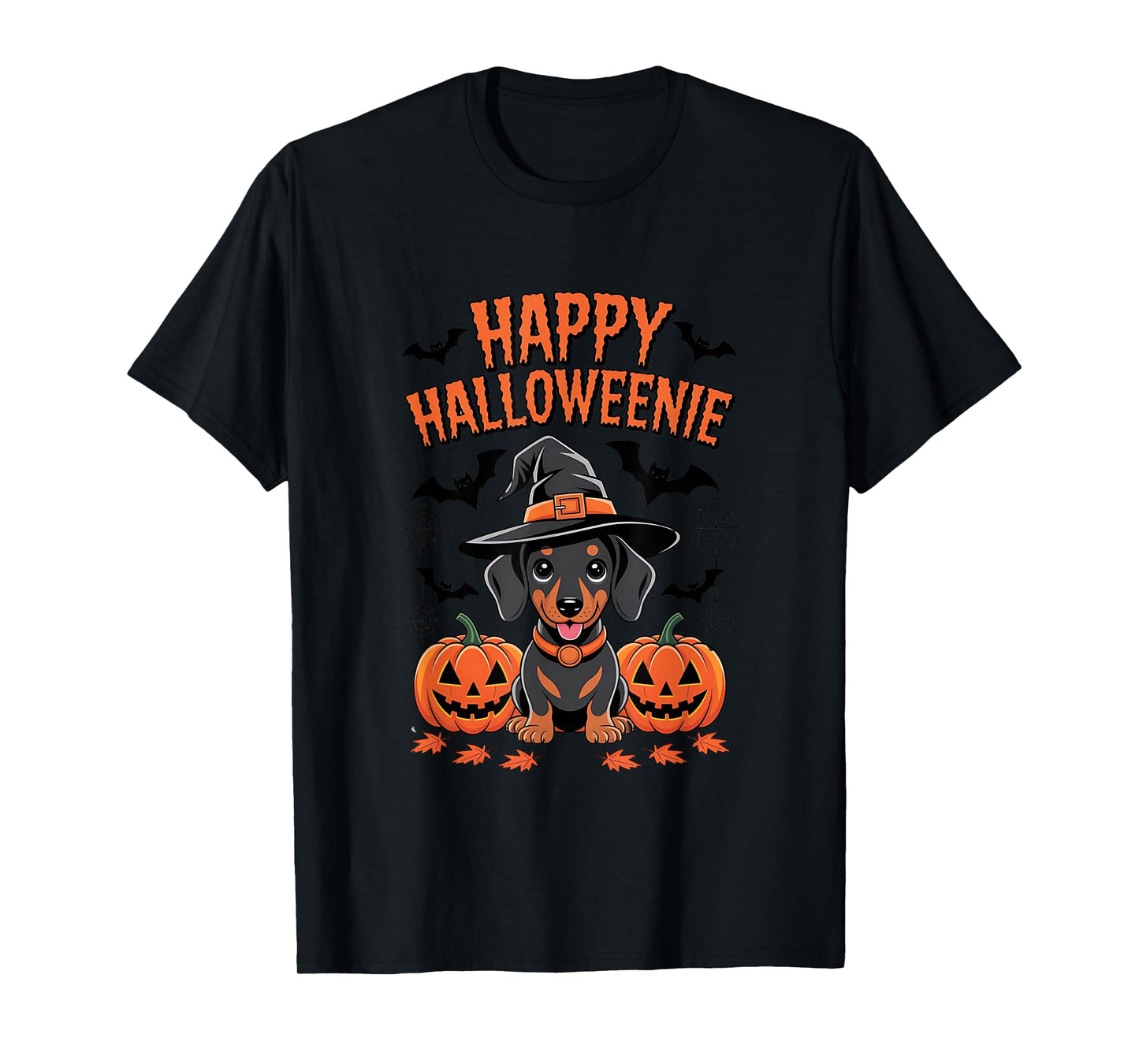 Happy Halloweenie Dachshund Witch T-Shirt