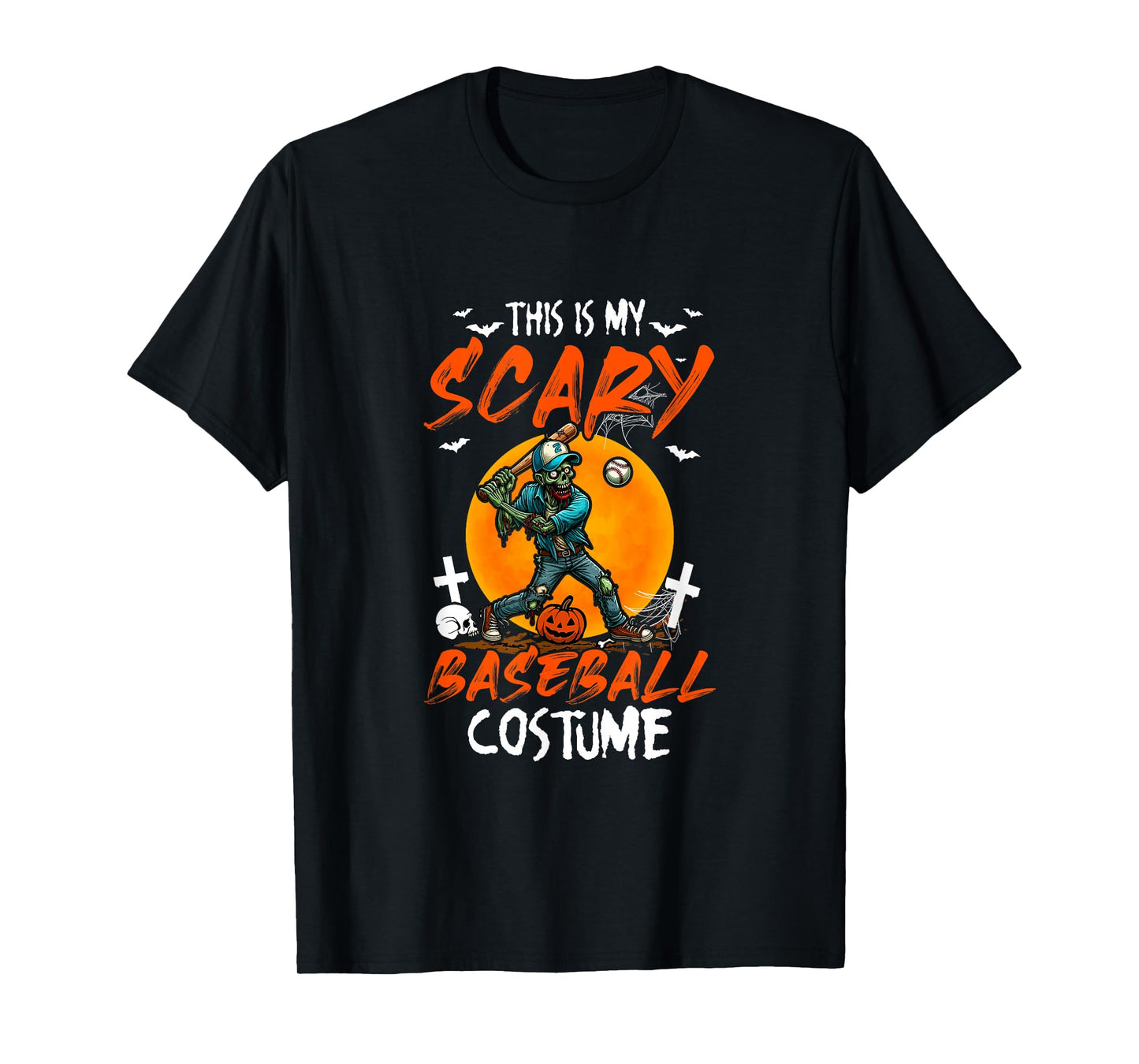 My Scary Baseball Costume Halloween Player Matching Team T-Shirt