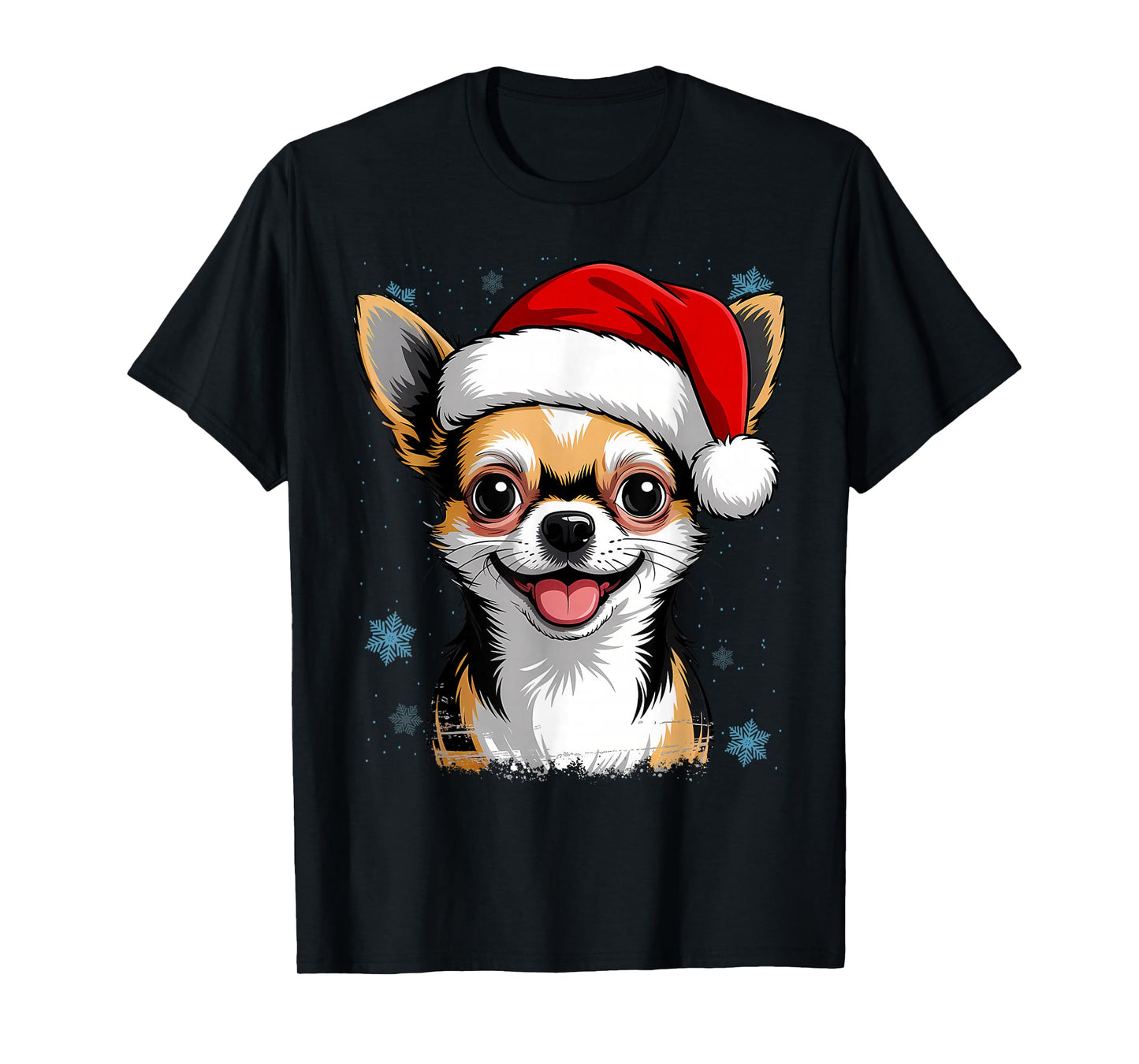 Santa Hat Chihuahua Chiwawa Christmas Xmas Dog Lover T-Shirt