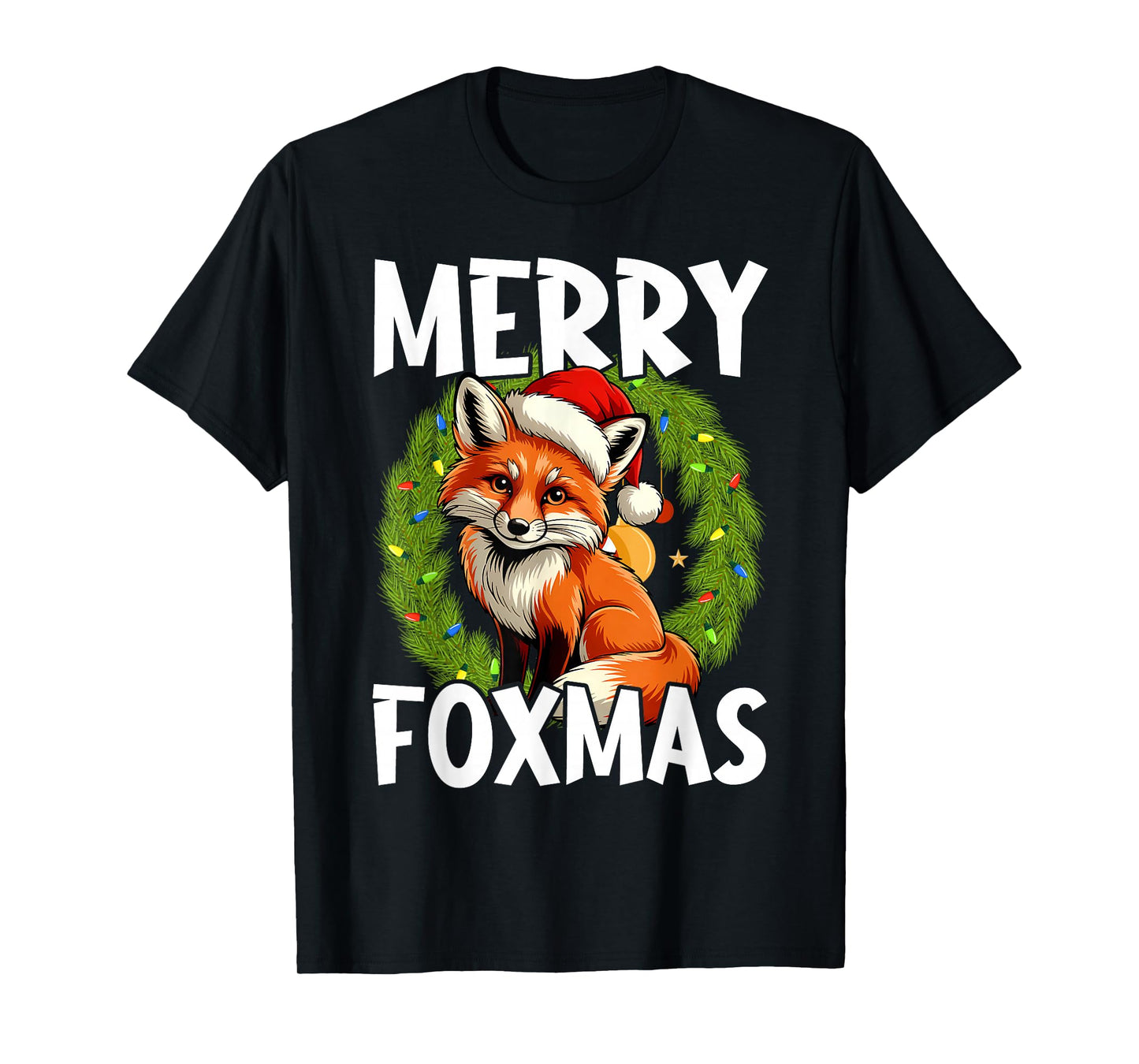 Cute Santa Fox Xmas Merry Foxmas T-Shirt