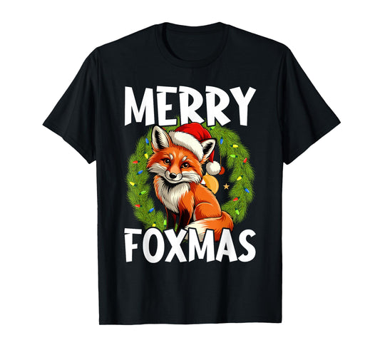 Cute Santa Fox Xmas Merry Foxmas T-Shirt