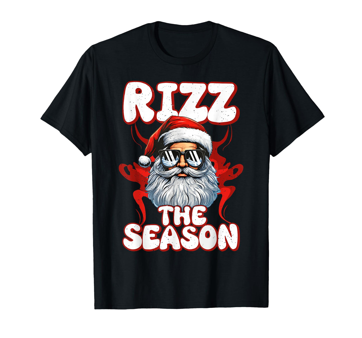 Rizz The Season Christmas Funny Santa Men Teen Boys T-Shirt