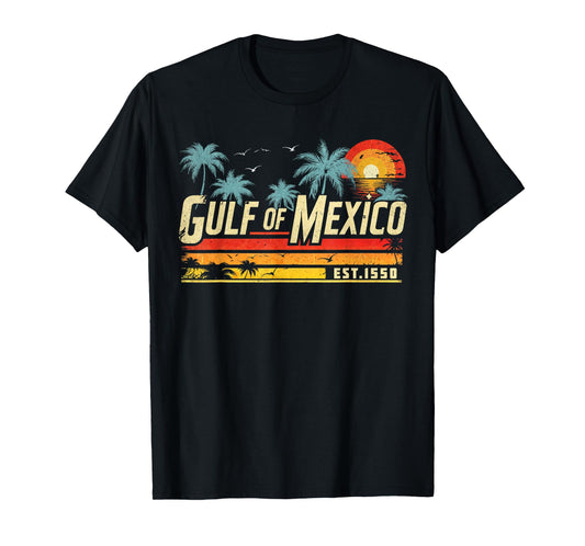 Gulf of Mexico Retro Vintage Beach T-Shirt