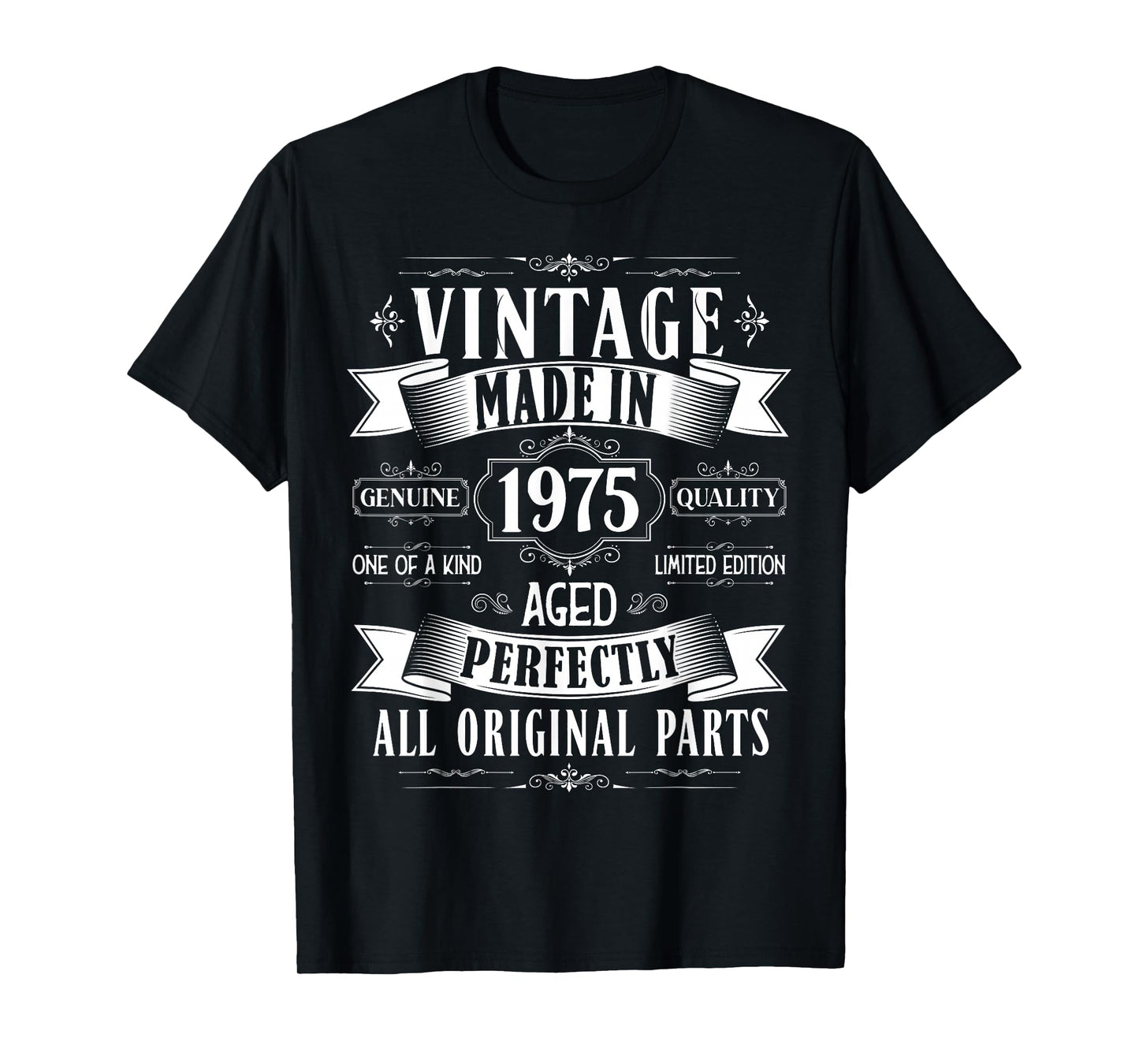 Vintage 50th Birthday Men Born 1975 50 Years Old Bday Men T-Shirt