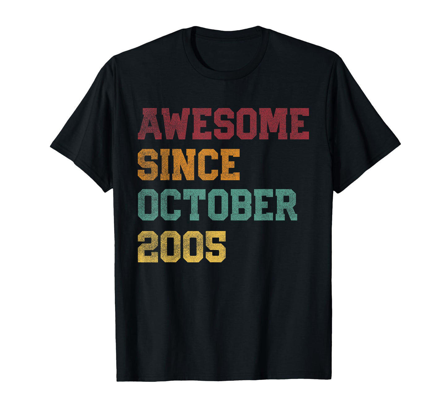 Awesome Since October 2005 20th Birthday 20 Years Old T-Shirt