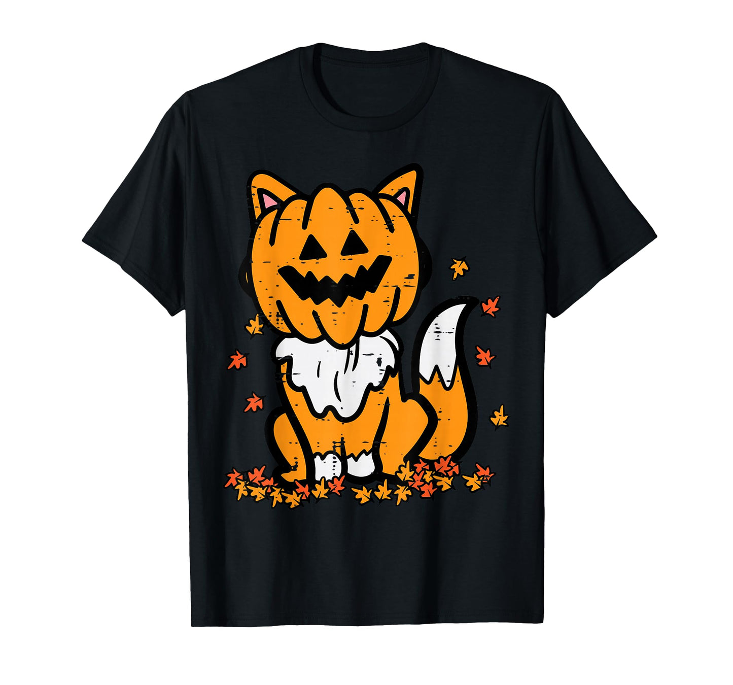 Halloween Fox Pumpkin Fall Autumn Costume Kids Women Men T-Shirt