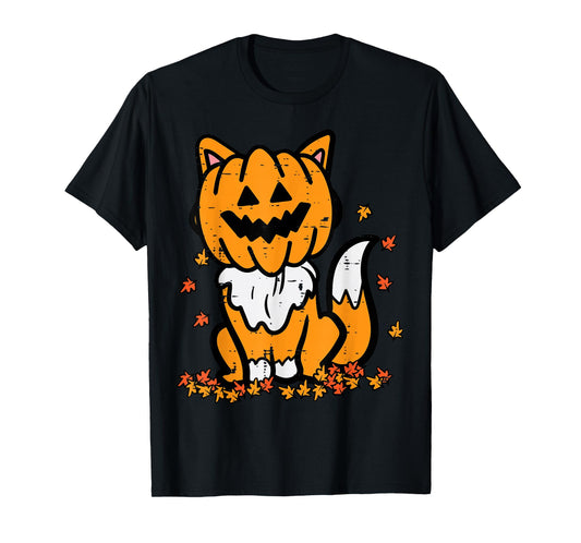 Halloween Fox Pumpkin Fall Autumn Costume Kids Women Men T-Shirt