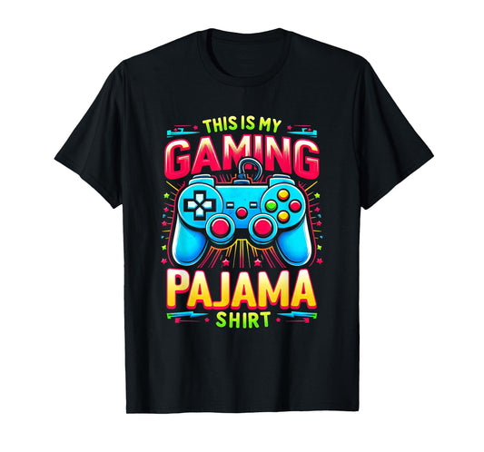 This Is My Gaming Pajama Shirt Gamepad Video Game Gamer T-Shirt
