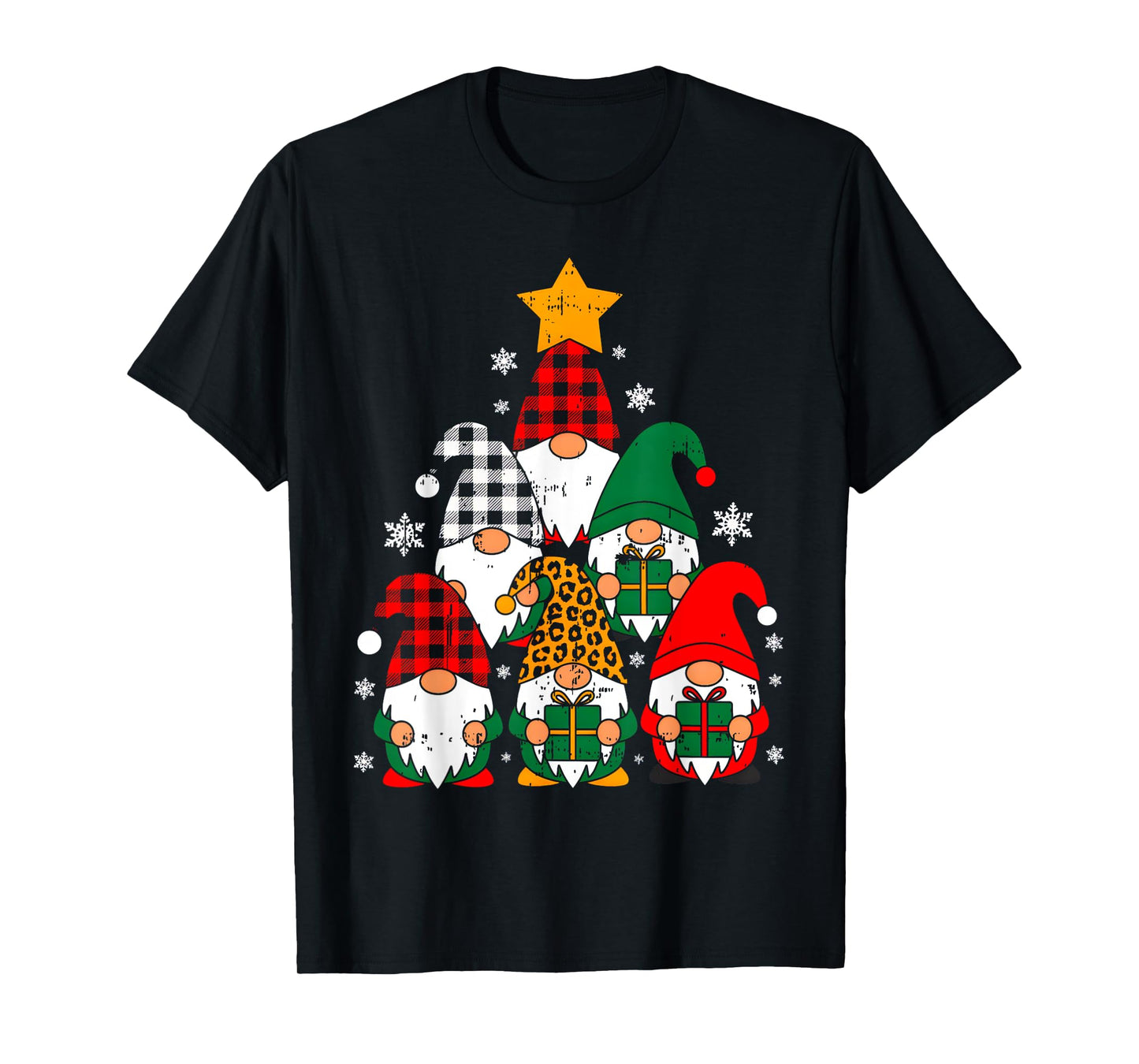 Gnomes Christmas Tree Funny Xmas Holidays Men Women Kids T-Shirt