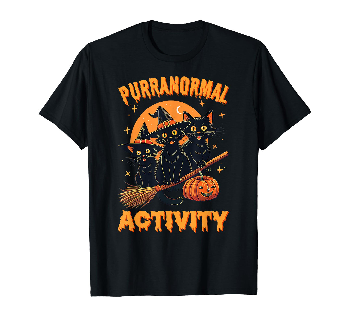 Purranormal Activity Funny Halloween Cat Mom T-Shirt
