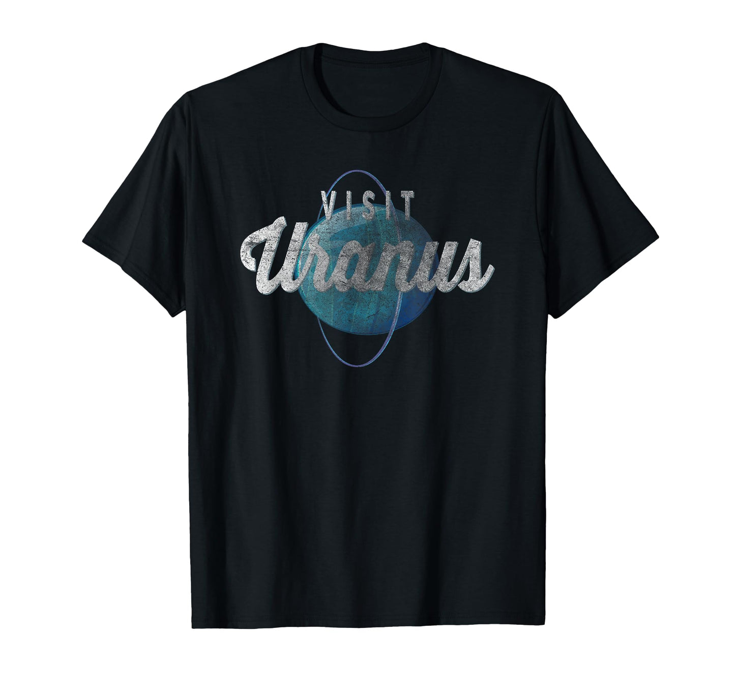 Visit Uranus Funny Vintage Retro Space Science T-Shirt