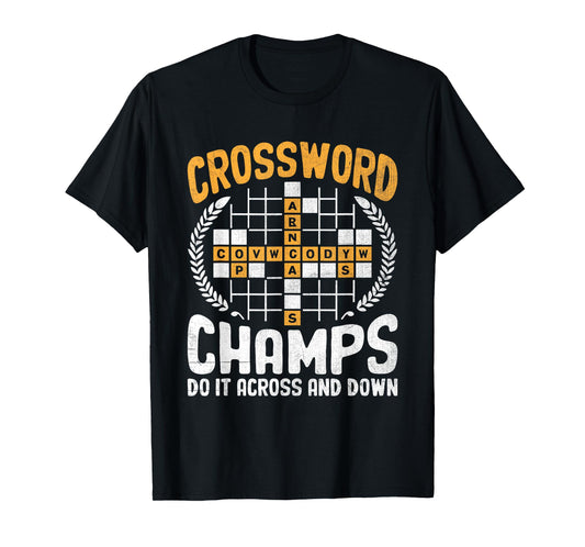 Funny Vintage Crossword Puzzle Solvers Word Nerd Lover T-Shirt