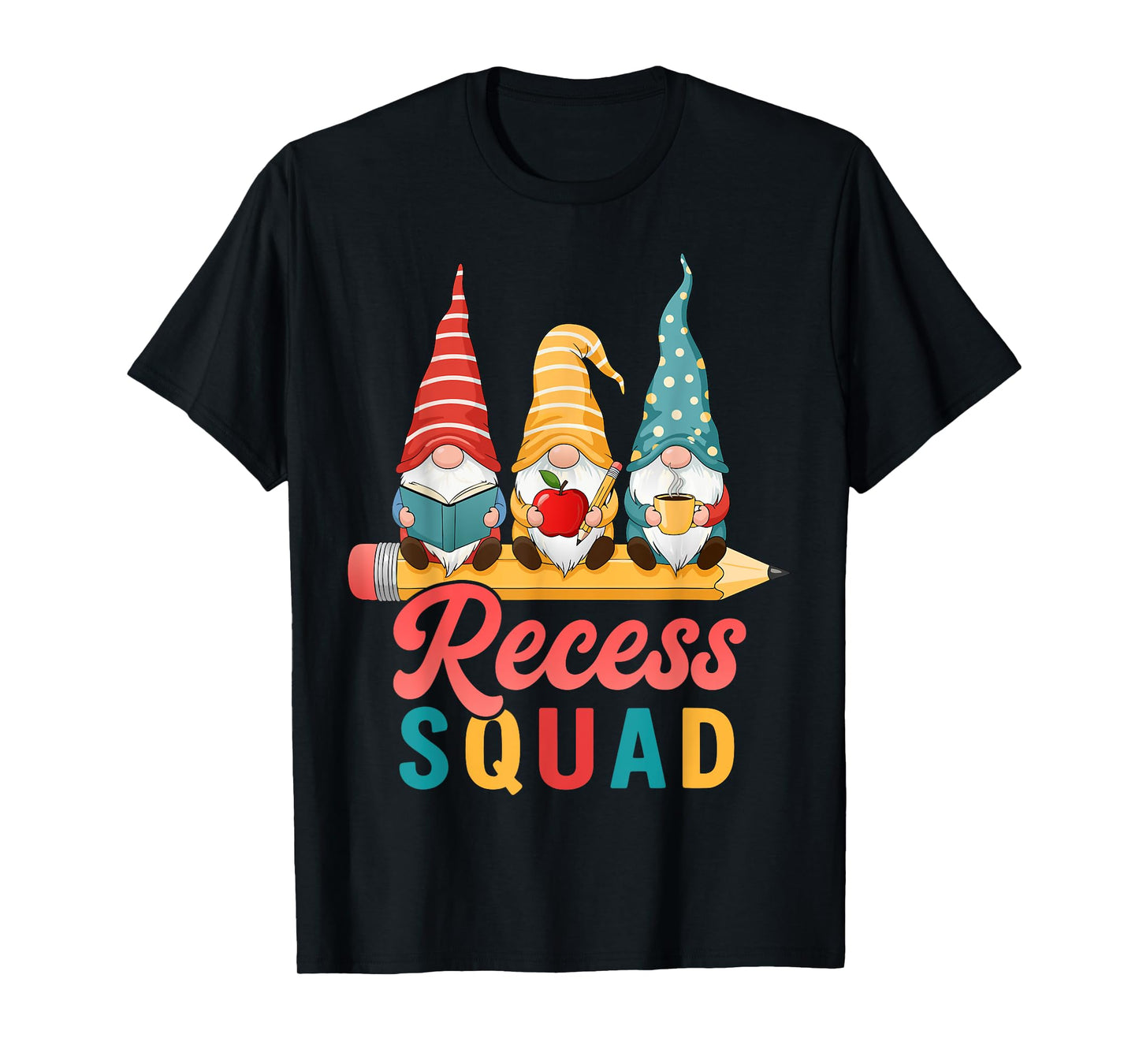Recess Squad Teacher Para Playground Student Monitor Gnome T-Shirt