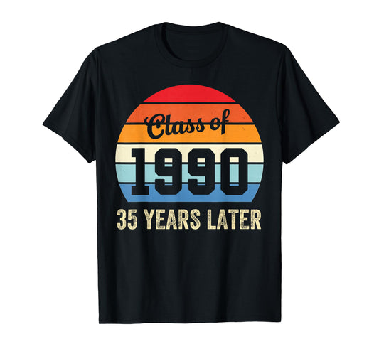 Vintage Class Of 1990 35 Years Later Reunion 35th Graduation T-Shirt