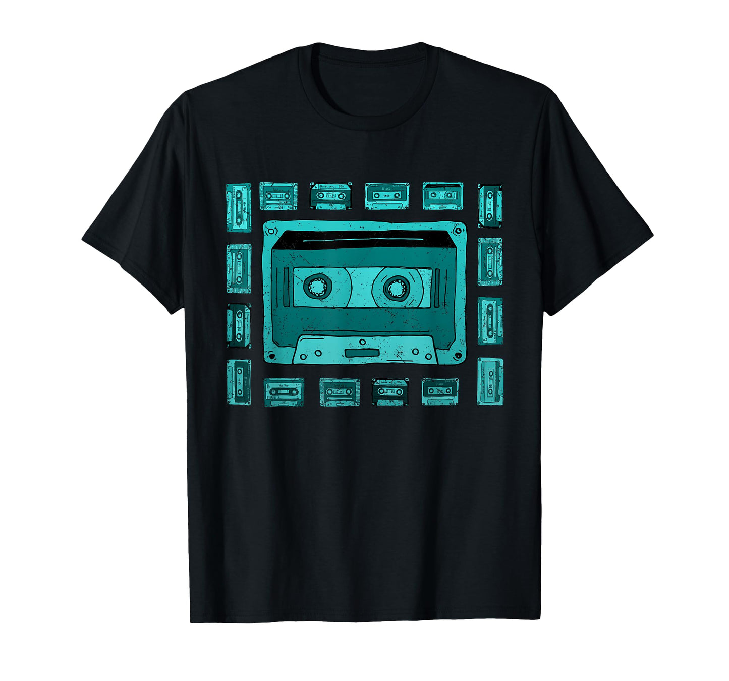 Light Teal Aqua Old School Tapes Teal Aqua Color Graphic T-Shirt