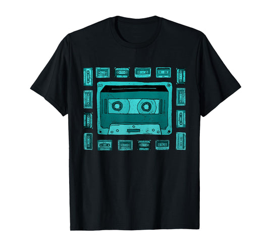 Light Teal Aqua Old School Tapes Teal Aqua Color Graphic T-Shirt