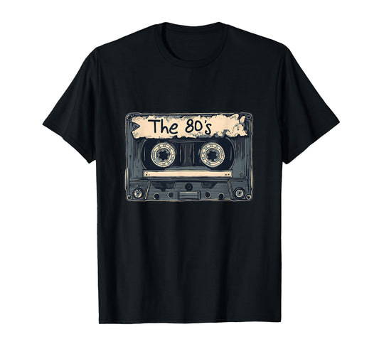 Nostalgic 80's Retro Cassette Throwback Mix Tape 90's T-Shirt
