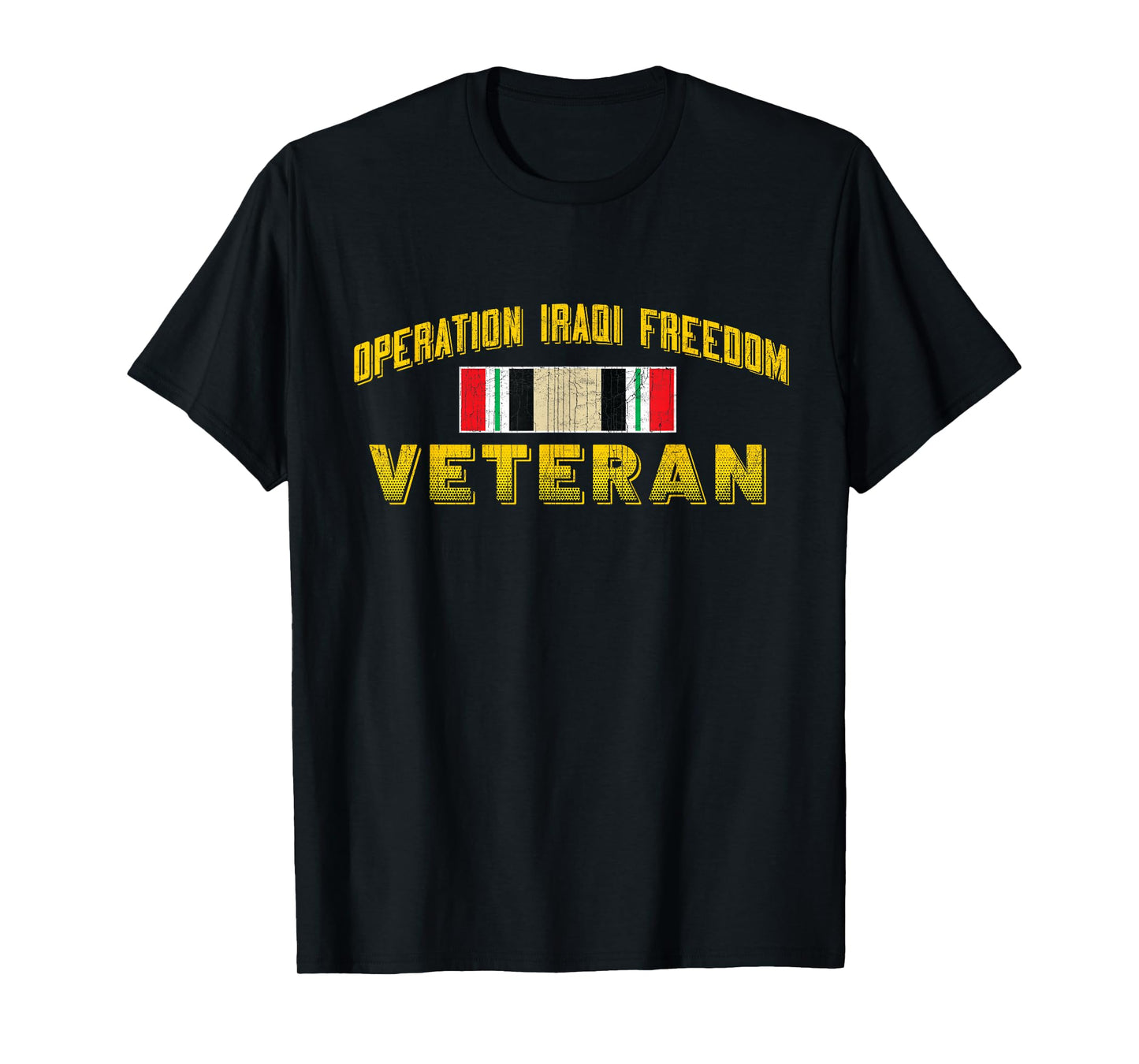 Iraq Operation Iraqi Freedom Veteran Day Gifts T-Shirt - Black - Men's Adults - Small - Short Sleeve - T-Shirt - Letter Print - Embroidery - Modern - Casual - Military - Veterans Day, Memorial Day