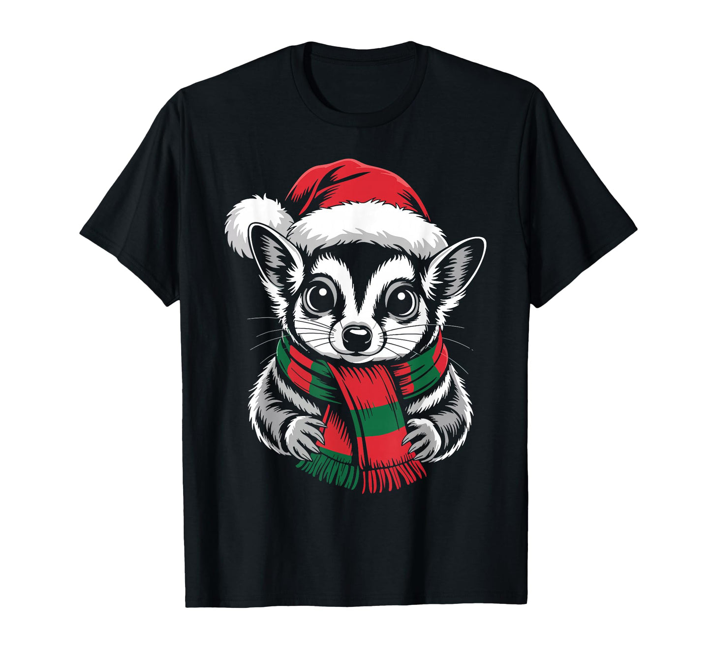 Sugar Glider Xmas Santa Hat Scarf Christmas Costume T-Shirt