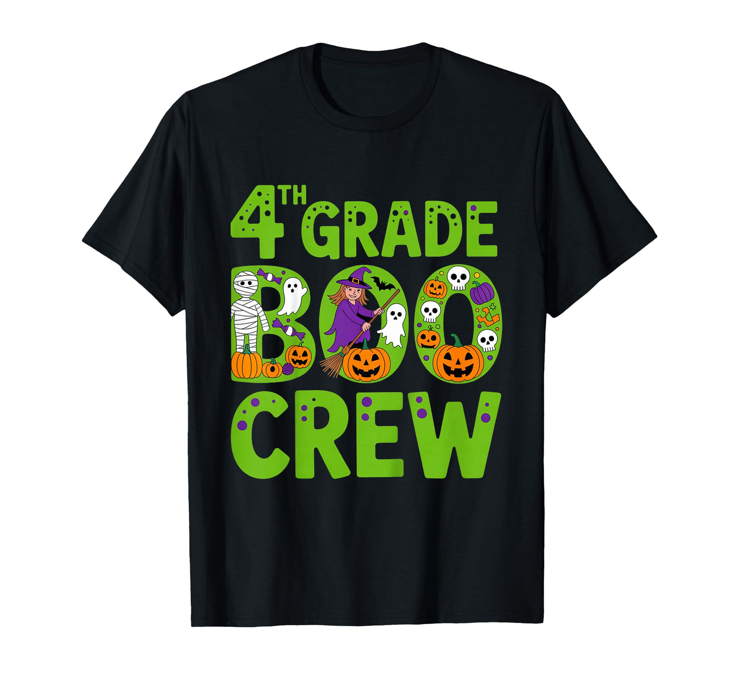 4th Grade Boo Crew Halloween Outfit for Classroom Parties T-Shirt