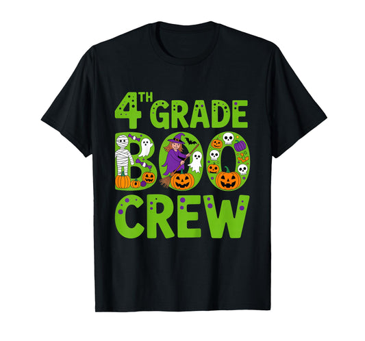 4th Grade Boo Crew Halloween Outfit for Classroom Parties T-Shirt