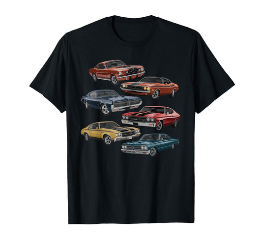Vintage Muscle Car Artwork for Car Show Enthusiasts T-Shirt