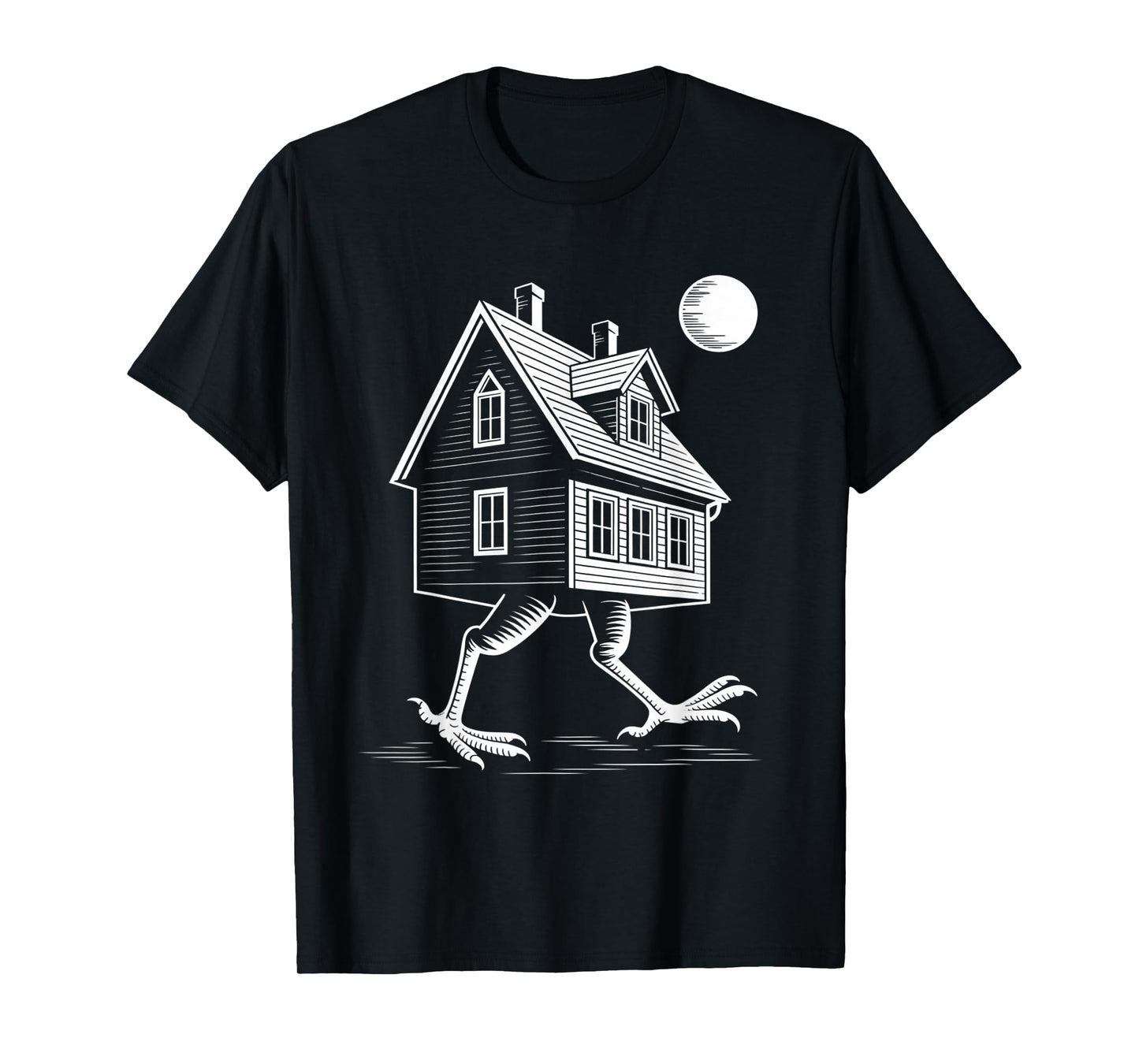 Slavic Folklore Baba Yaga Walking House On Chicken Legs T-Shirt