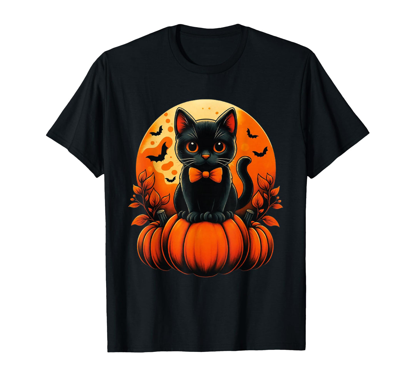 Cat Pumpkin Halloween Costume Fall Autumn Season T-Shirt