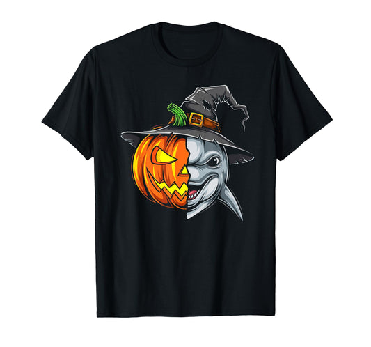 Dolphin Pumpkin Jack O Lantern Halloween Kids Mens Womens T-Shirt